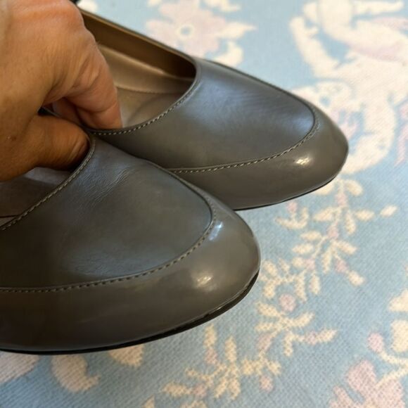 Hush Puppies Sz 10 Soft Delight Style Grey Patent Trim Maryjane Pumps - Picture 5 of 9